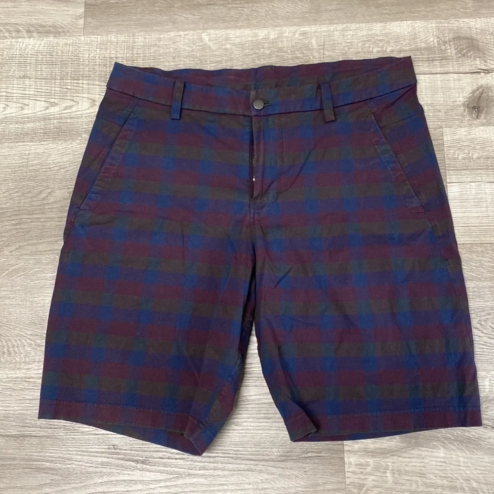 Lululemon Plaid Stretch Commission Shorts